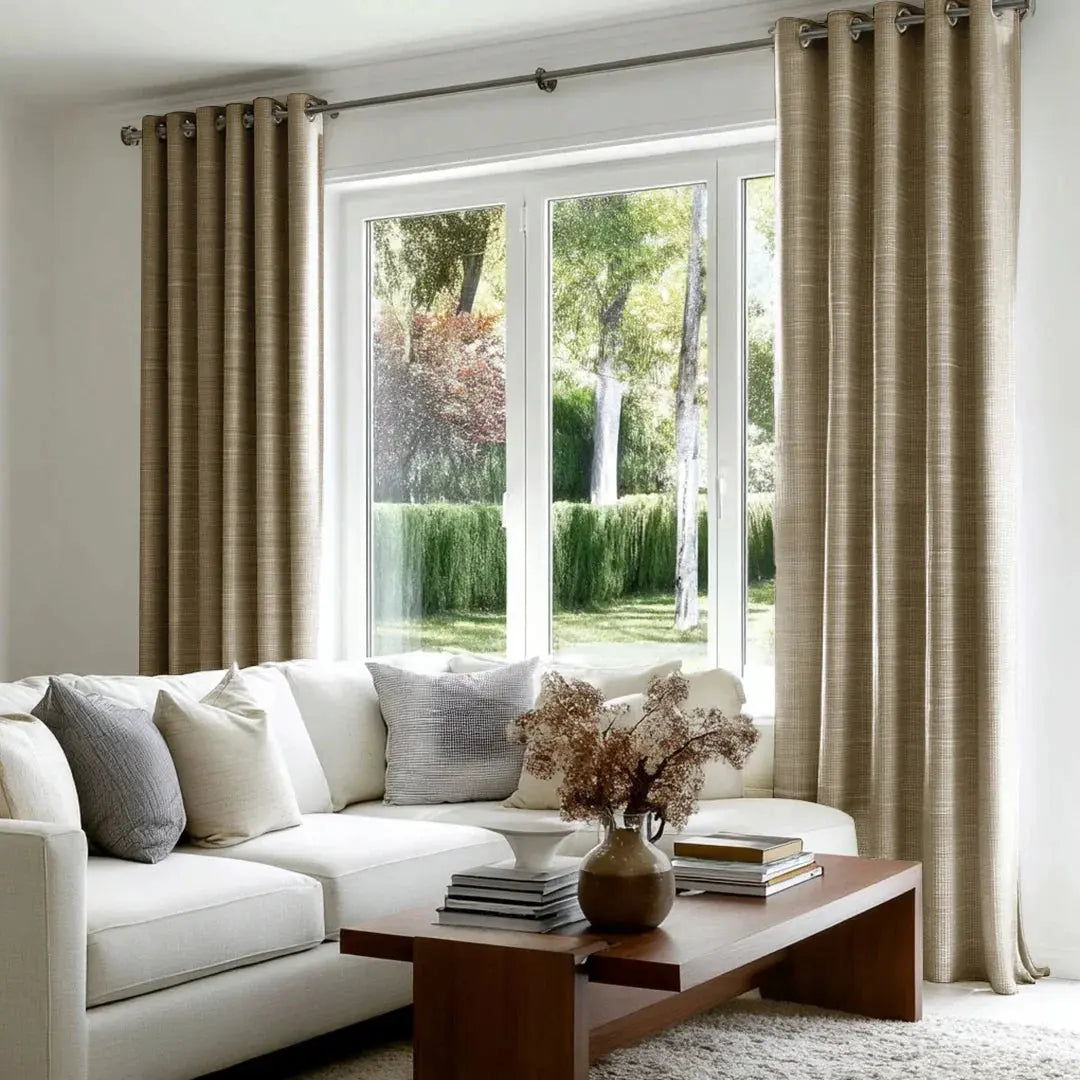 Florence Linen Blend Drapes Grommet - Mouse Grey-898-8