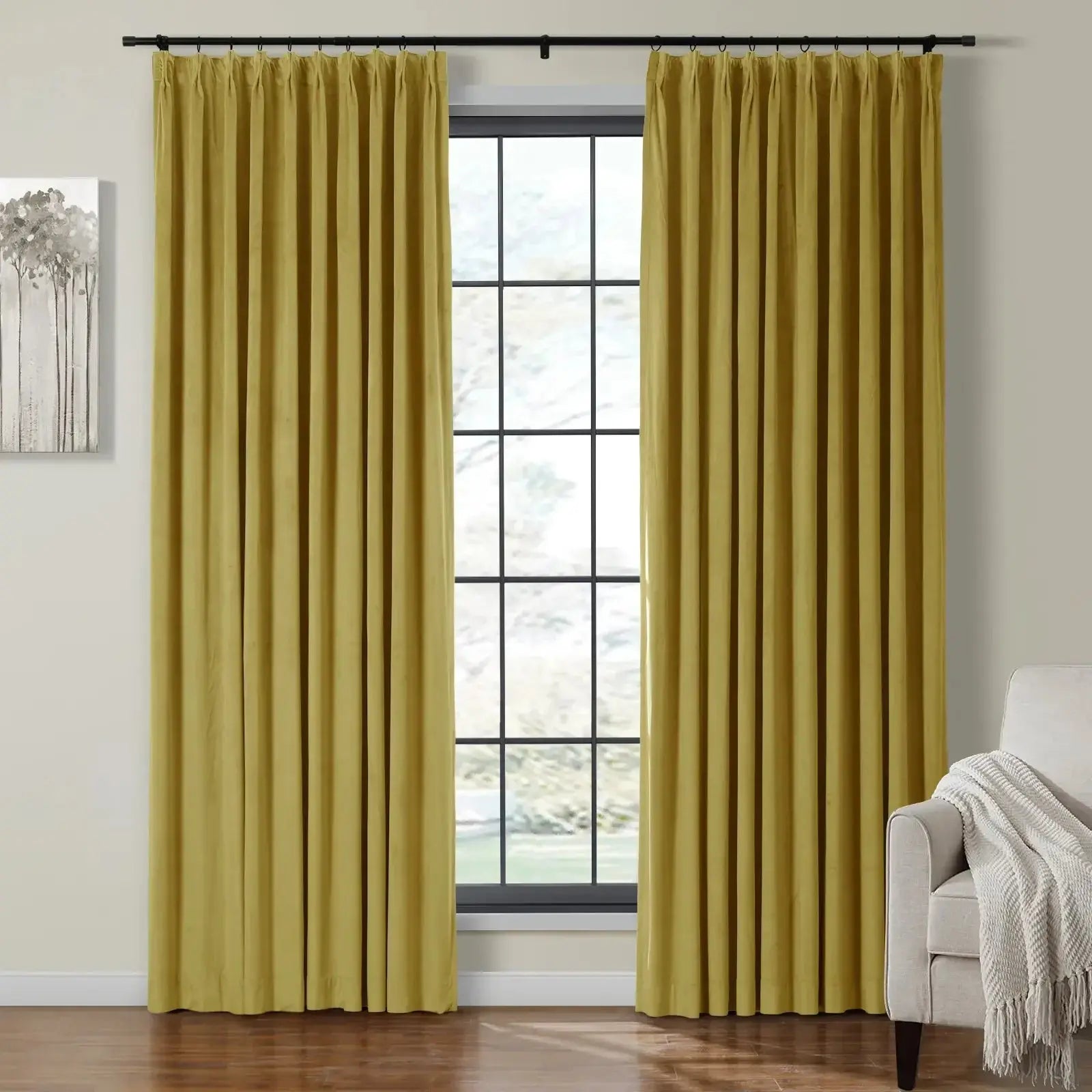 Velmor Velvet Drapes Pleated - Fawn MJ11-89