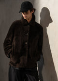 SHEARLING SHIRT JACKET - Espresso - M