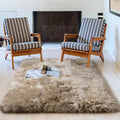 Soft Faux Fur Sheepskin Rug - Khaki / 2x4 ft