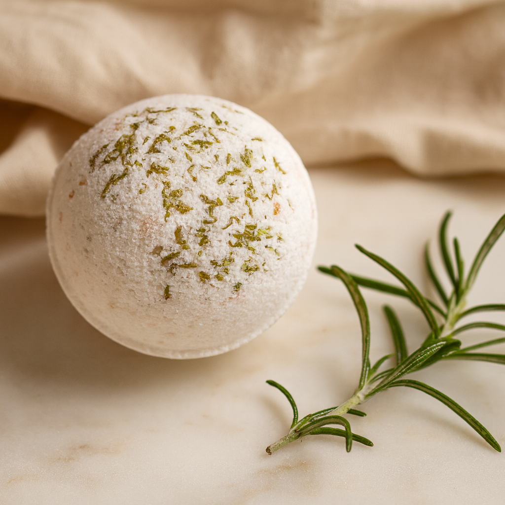 Himalayan Salt Bath Bomb With Rosemary Clary Sage