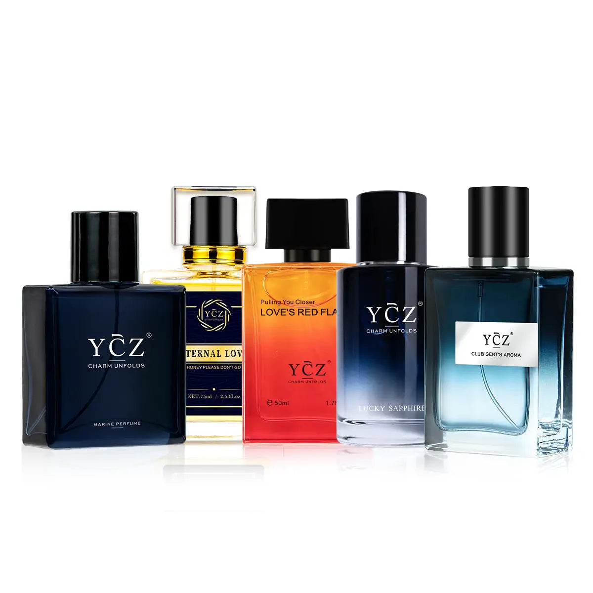 YCZ Men’s 5-Bottle Scent Wardrobe - 9.30 oz / 275 ml(Five bottles)
