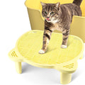 Yellow Adjustable Cat Ramp Litter Box Step