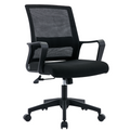 Sedia da Ufficio Ergonomica da Scrivania, Girevole e Regolabile Supporto Lombare - Nero