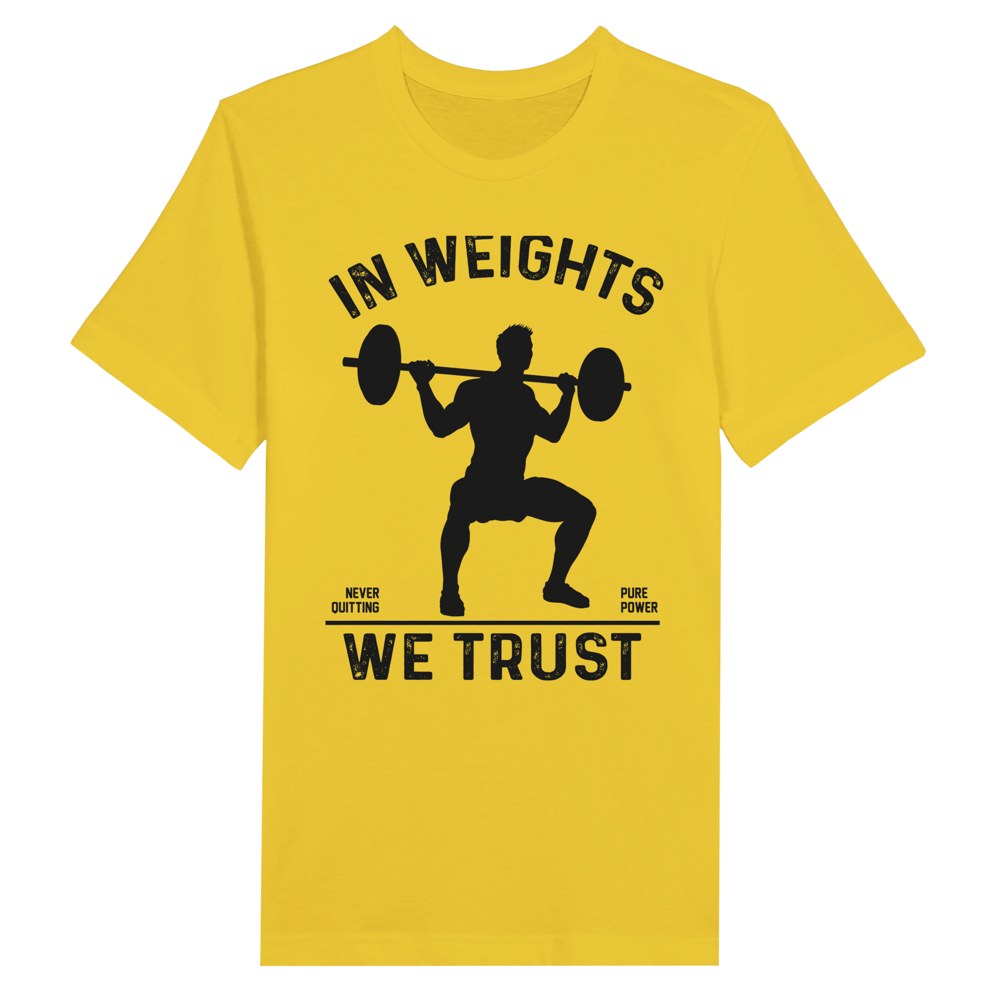 Strength in Memories- In Weights We Trust Tee - Maize Yellow / S
