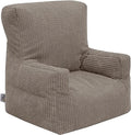 Kids Cord Bean Bag Armchair with Back Pocket Comfy Pouf Gaming Beanbags Chair - Mink