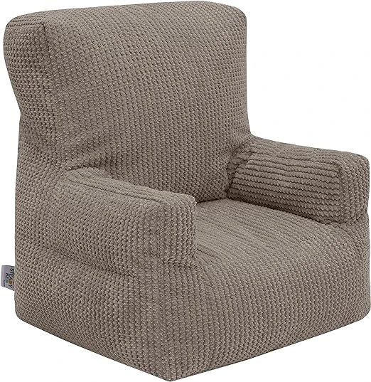 Kids Cord Bean Bag Armchair with Back Pocket Comfy Pouf Gaming Beanbags Chair - Mink