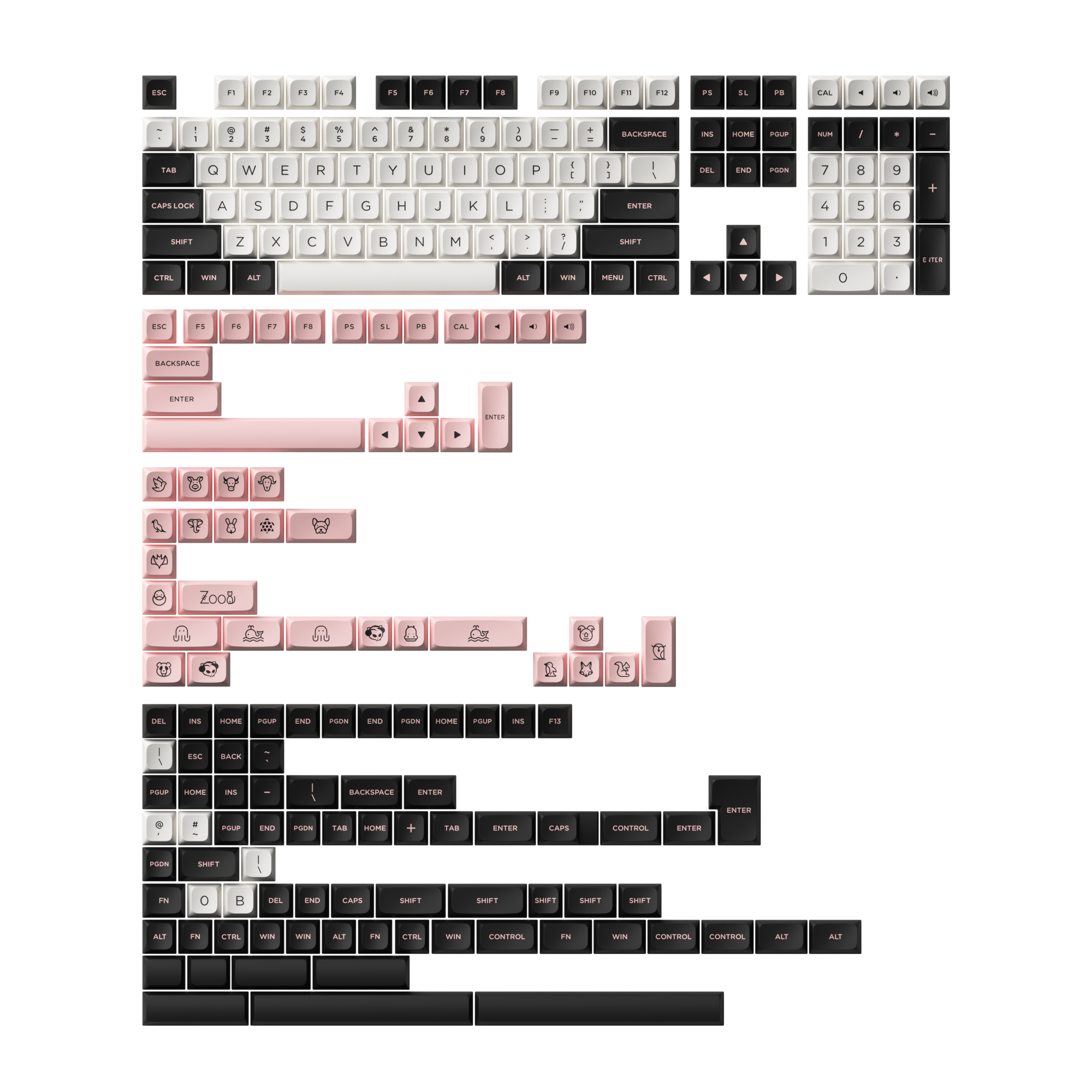 Carolina Blue Keycap Set(227-Key) - Olivia
