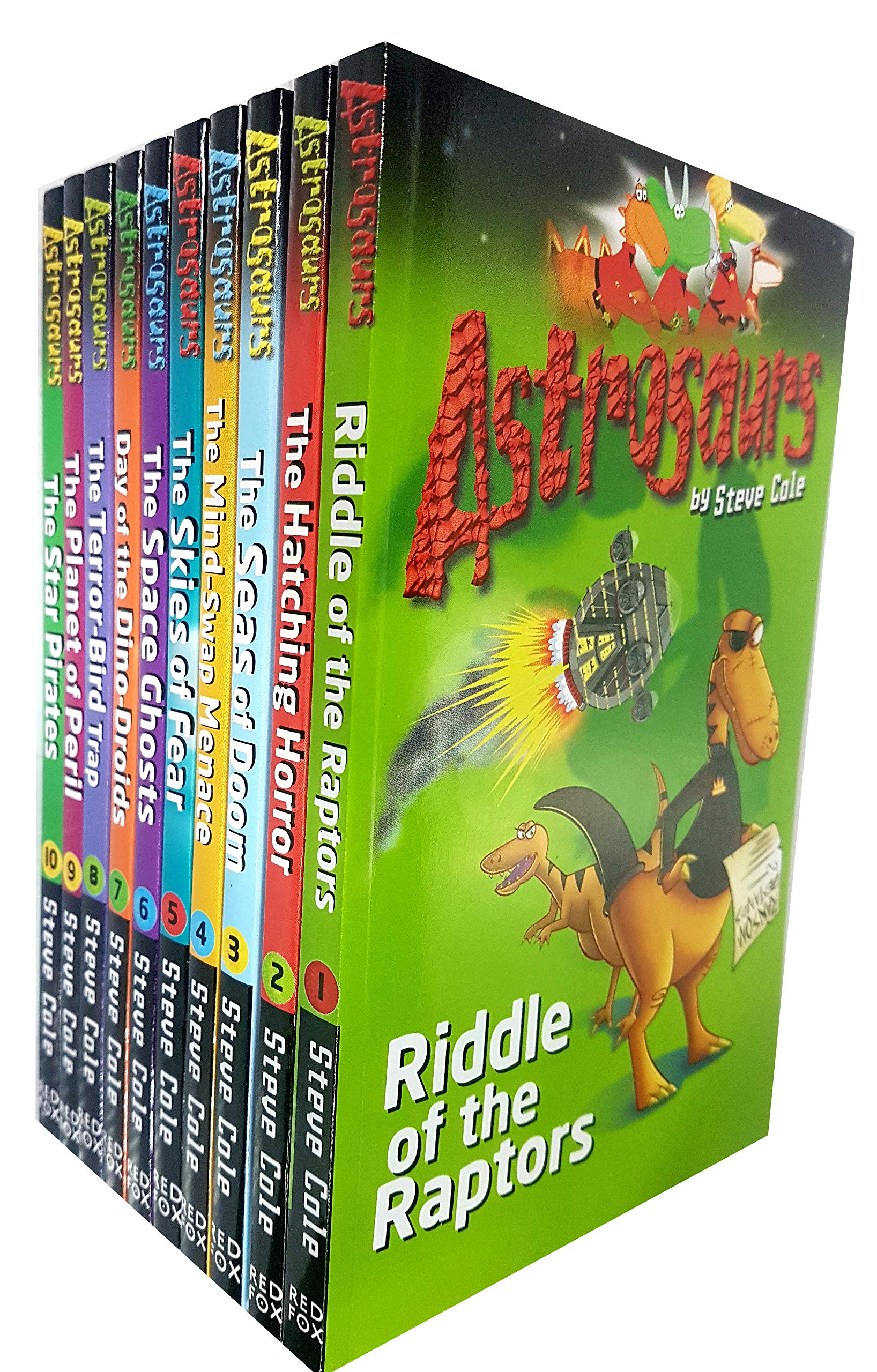 Astrosaurs 10 Book Set Steve Cole Series 1 Riddle Of The Raptors Including All Ten Tales