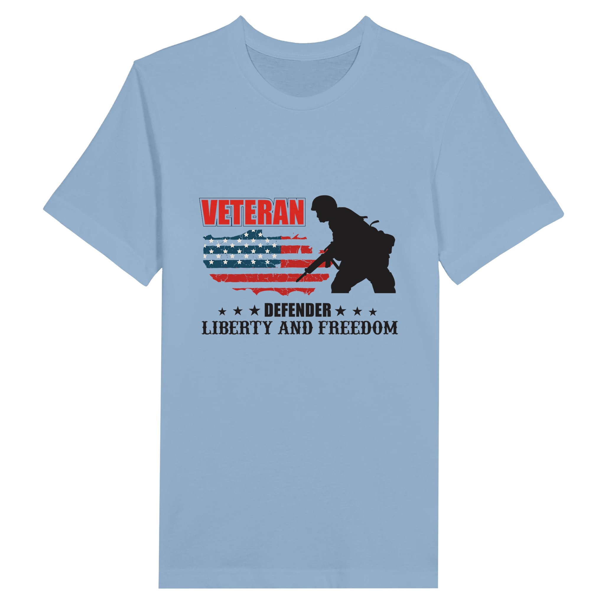 Guardians of Liberty-Veteran Defender Tee - Light Blue / XL