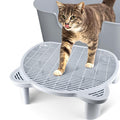 Light Gray Adjustable Cat Ramp Litter Box Step