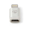 Nedis Lightning Adapter | Apple Lightning 8-Pin | USB Micro-B Female | Gold Plated | Round | Aluminium | Cover Window Box