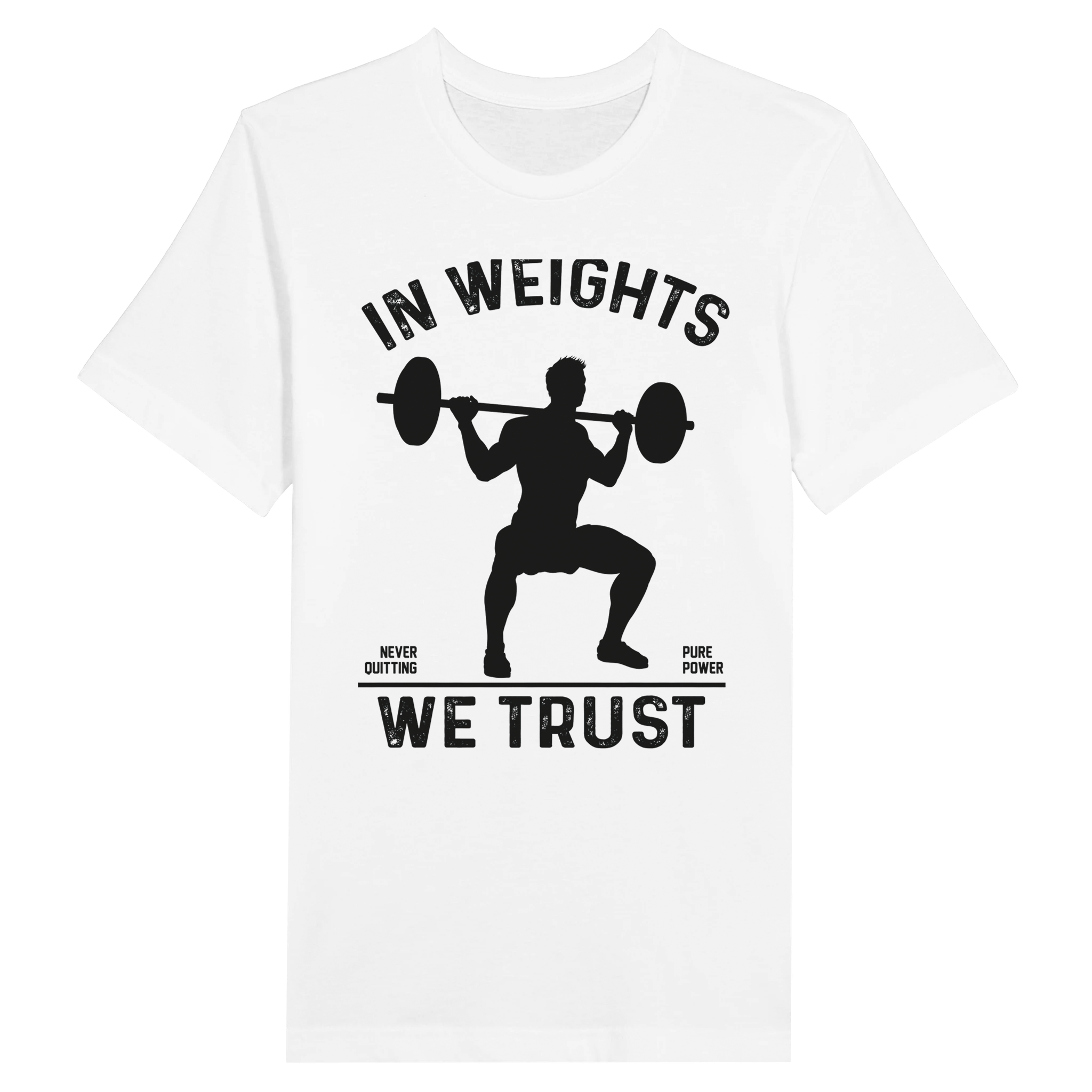 Strength in Memories- In Weights We Trust Tee - White / L
