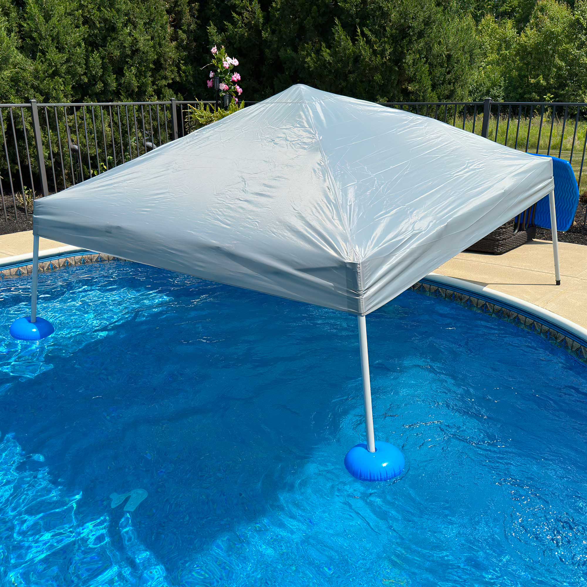 SUNJOY 3m x 3m Pop Up Floating Pool Canopy with Carry Bag