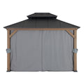 SUNJOY Gazebo Curtains for 3m x 3.6m Wood Gazebo