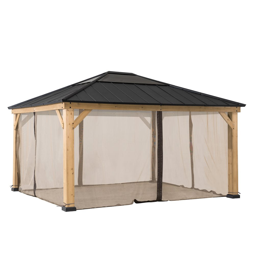 SUNJOY Gazebo Mosquito Netting for 3.93m x 4.52m Cedar Gazebo