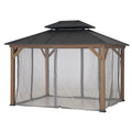 SUNJOY 3m x 3.6m Gazebo Mosquito Netting for Wood Gazebo