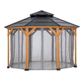395cm x 395cm Gazebo Netting for Cedar Gazebo