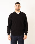 Polo Costine Scollo V Nera - M