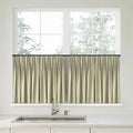 Florence Linen Pleated Cafe Curtains - Khaki-898-4
