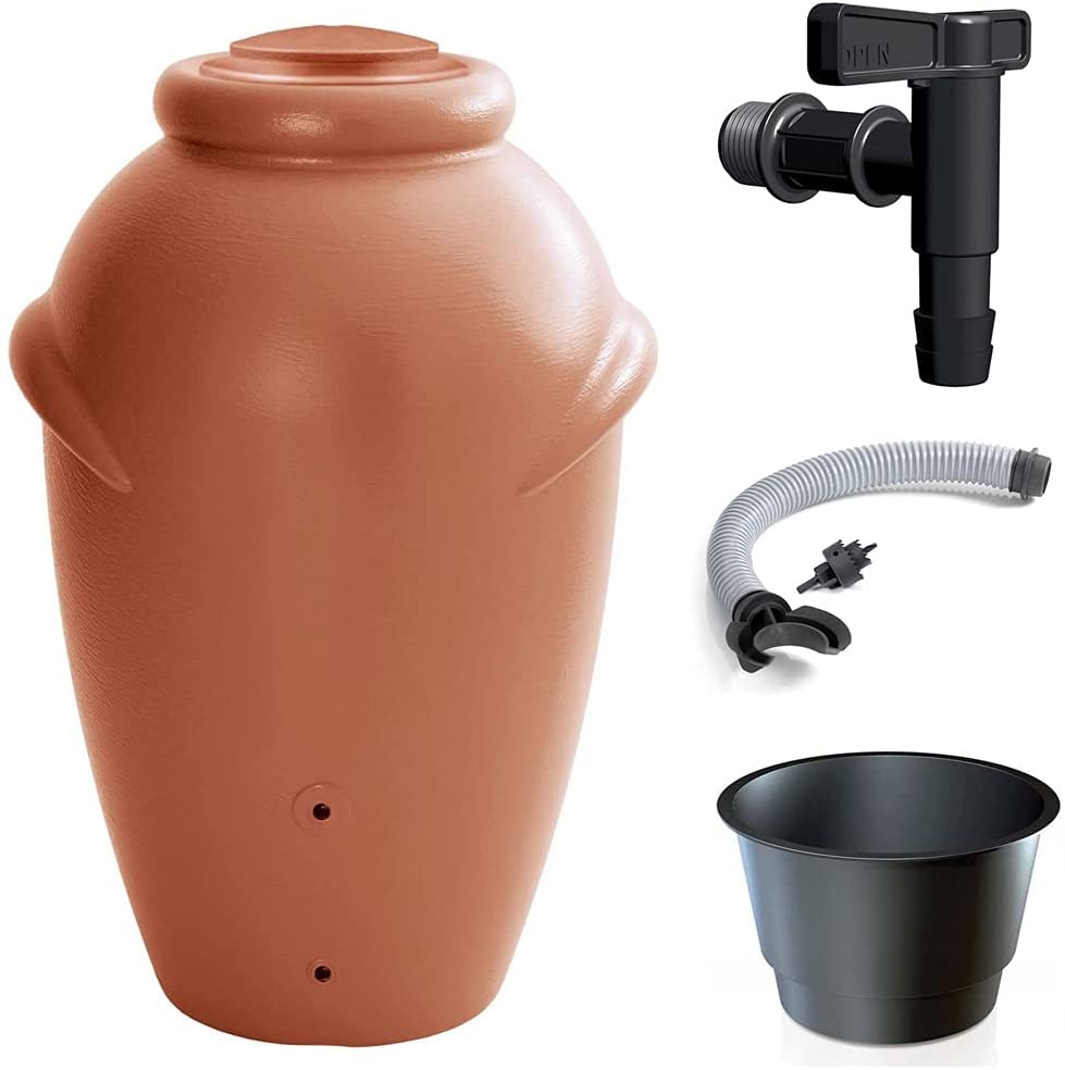 Regenbehälter Regenfass Regenwassertonne AQUA CAN Regentonne Terracotta 210L