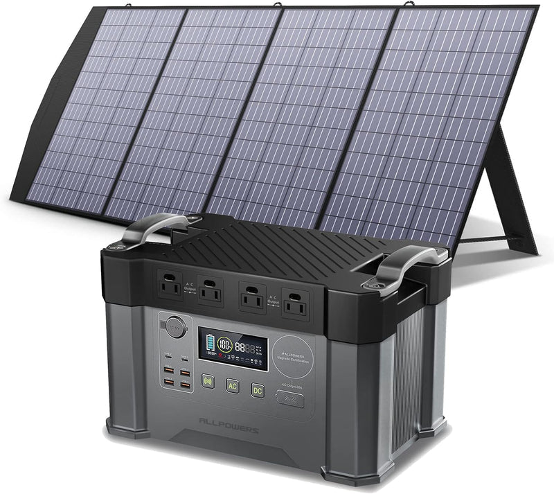ALLPOWERS S2000 Pro Portable Power Station 2400W 1451Wh - S2000 Pro+SP033 200W Solar Panel