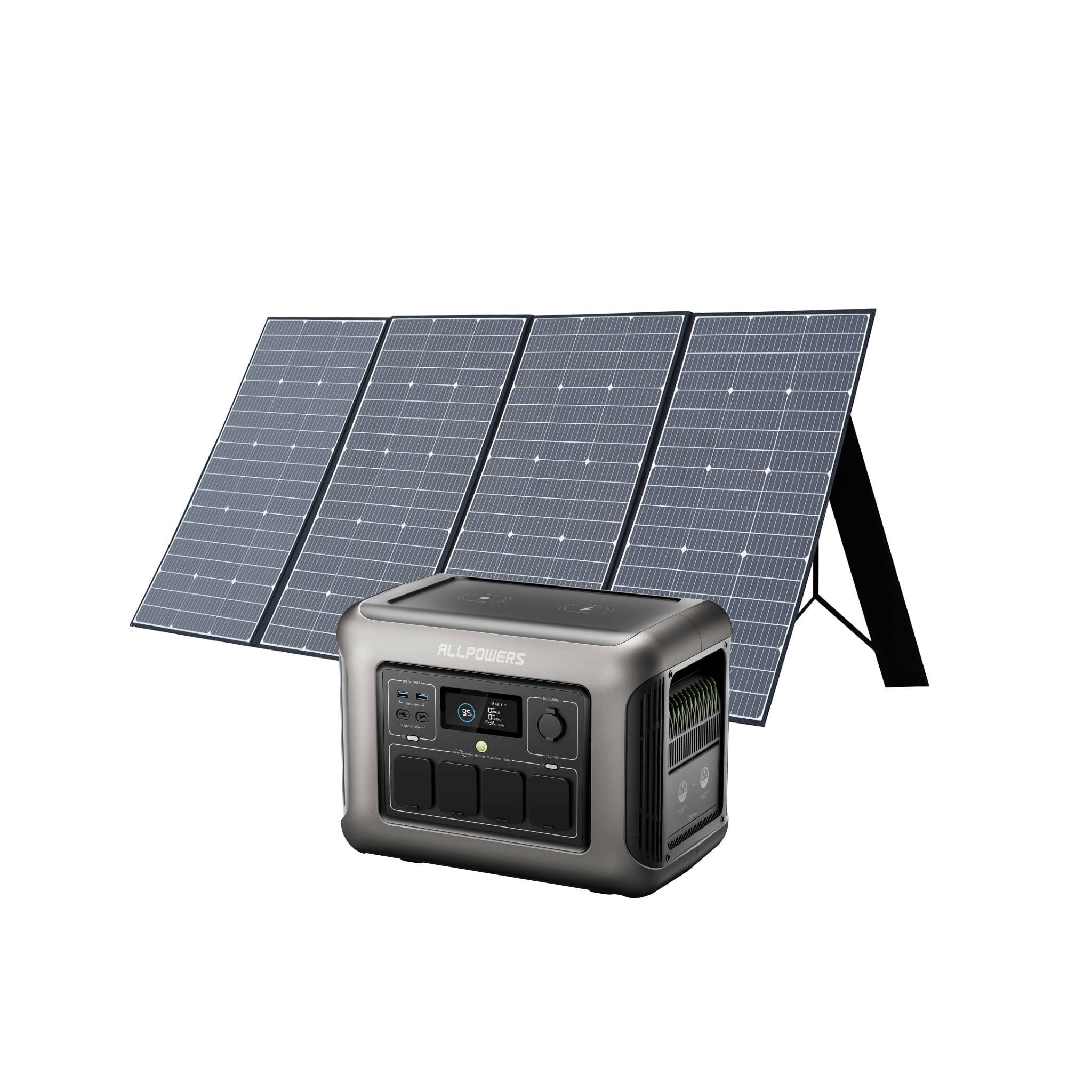 ALLPOWERS 1800W Solar Generator Kit (R1500 + SP037 400W Solar Panel) - R1500 + SP037 Solar Panel 400W