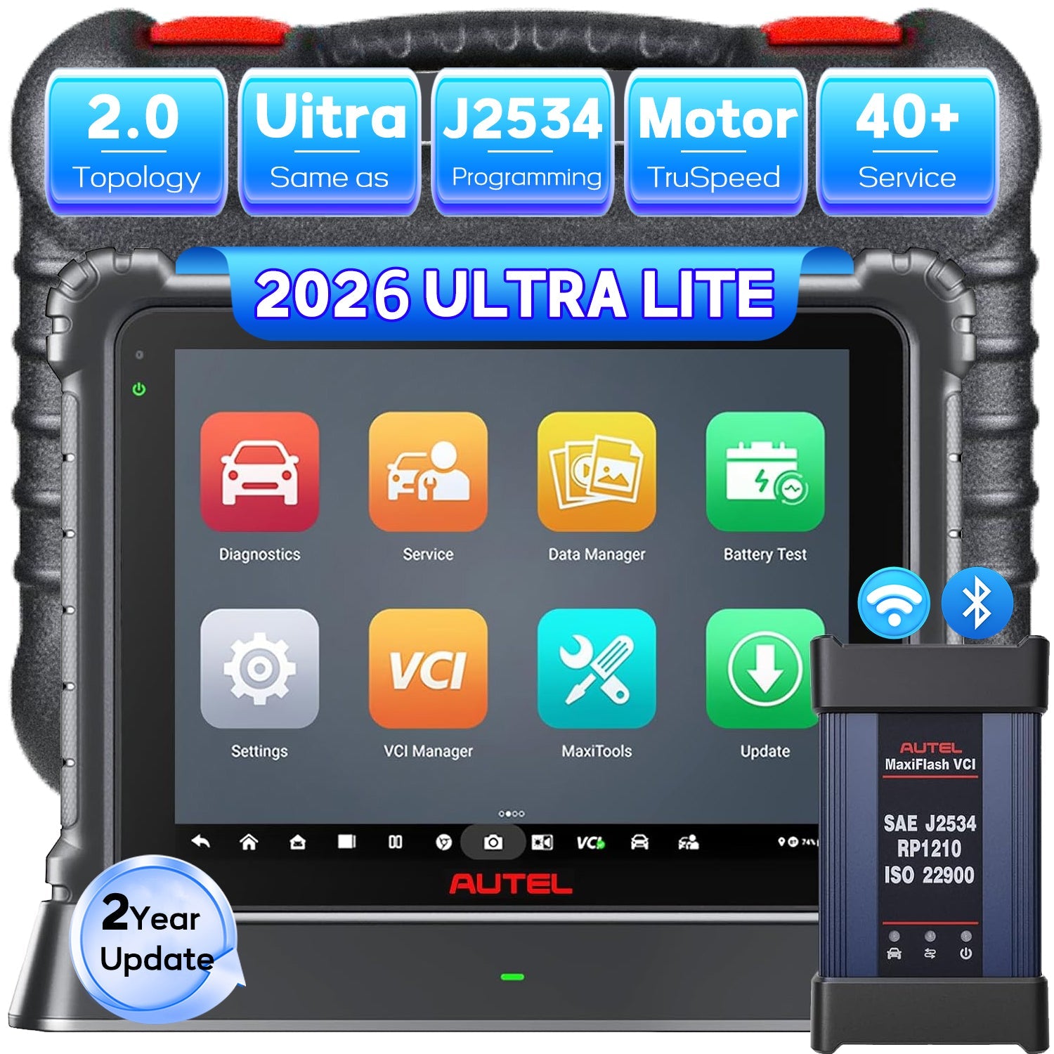Autel MaxiCOM Ultra Lite- 2-year free software updates - AUTEL MaxiCOM Ultra Lite