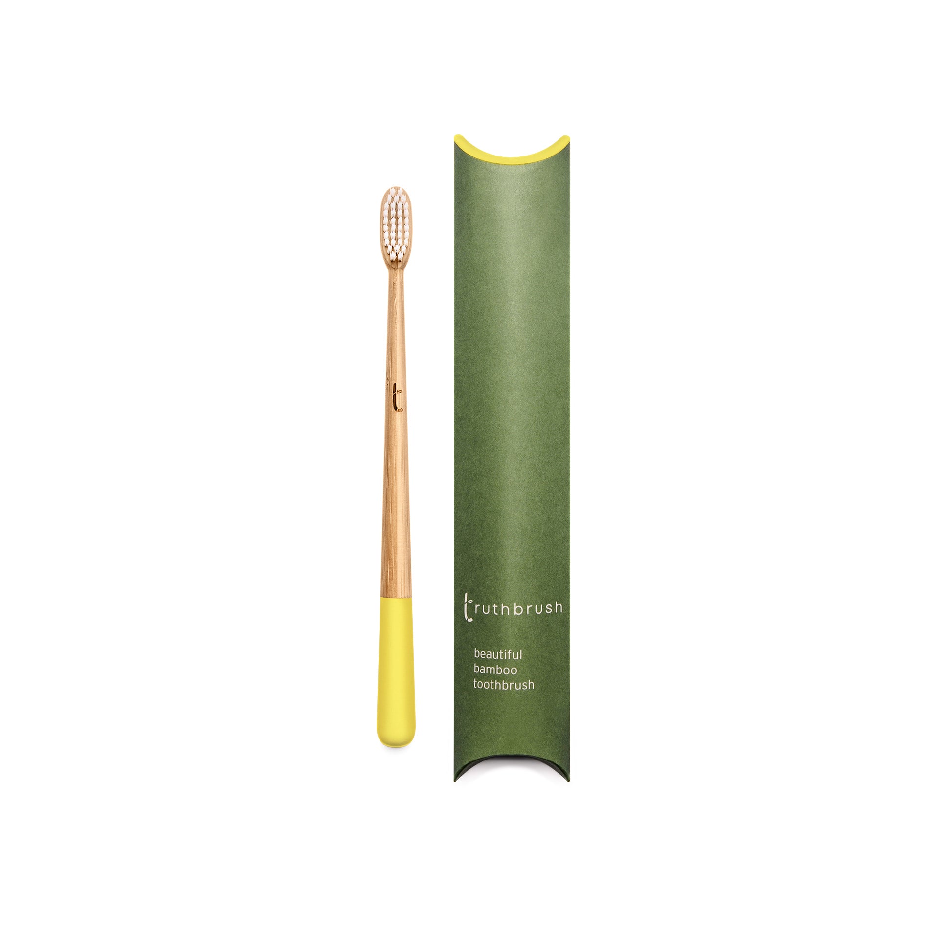 CASE OF 10 - Truthbrush with Medium Bristles - Adults / Gorse Yellow