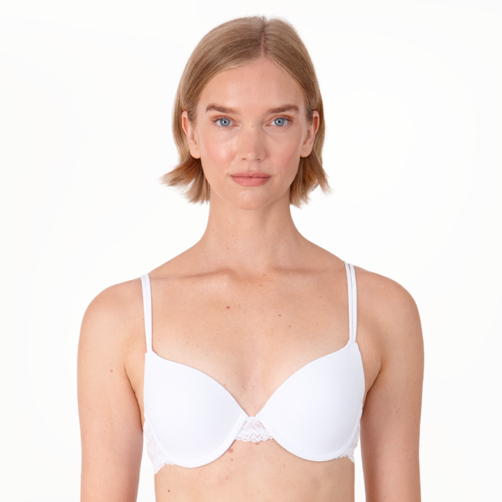 After Eden Double Boost Lace Underwired T-Shirt Bra - White / A / 34