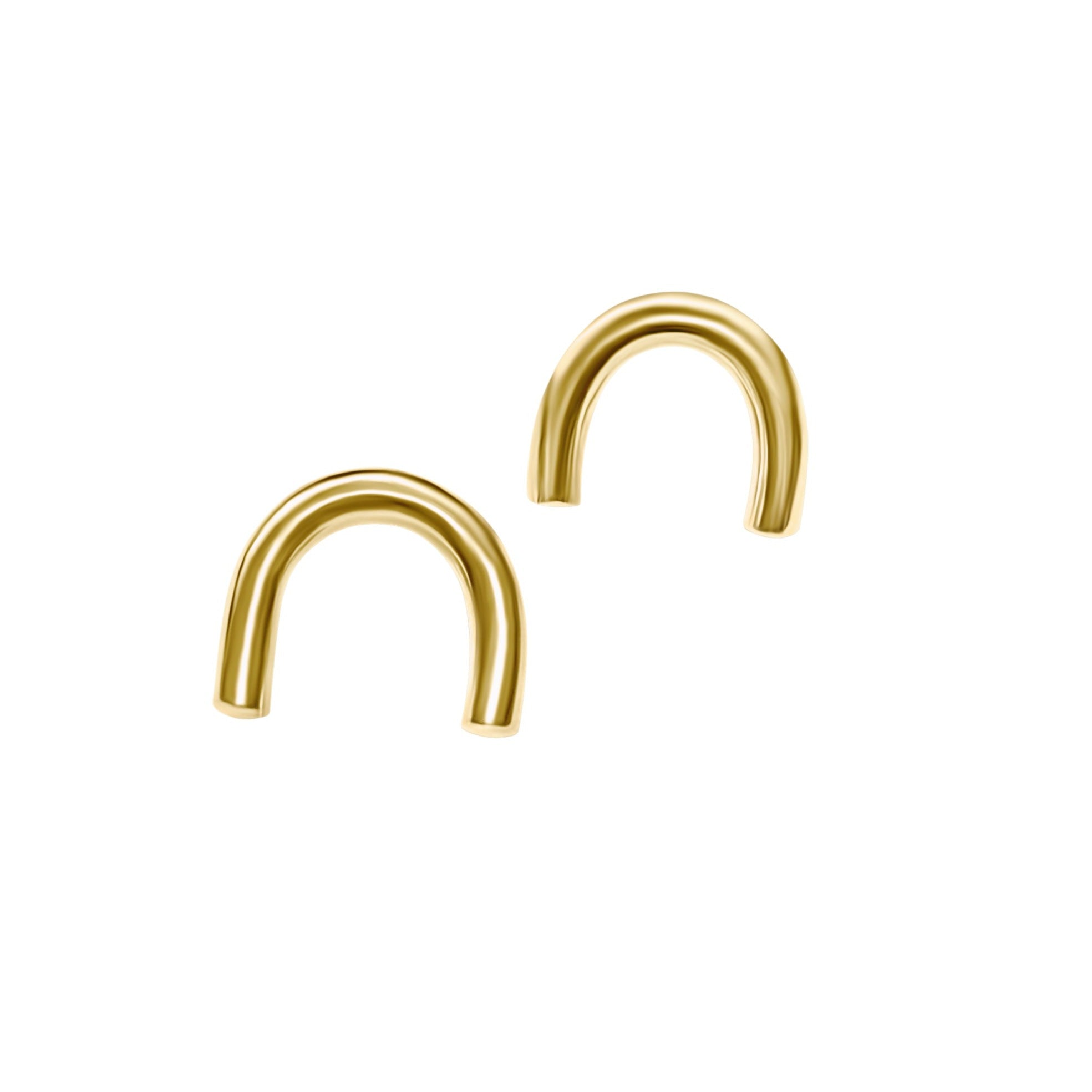 Asha Horseshoe Earring - Polished Brass
