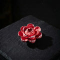 Awakening & Abundance Burner Set (Includes Incense Sticks) - Gilded Blossom Rough Clay - Pink