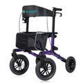 KLD-9212 All Terrain Dual-Brake Rollator Walker 12" Wheels - Purple