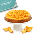 Andy Anand Gluten-Free Peach Cake, 9-Inch – All-Natural Ingredients, No Preservatives, Gourmet Gift Box, Moist & Delicious Birthday Dessert
