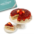 Andy Anand Sugar-Free Strawberry Cake, 9-Inch, 2 lb – Gourmet, Freshly Baked, All-Natural, No Preservatives, Diabetic-Friendly Birthday Gift