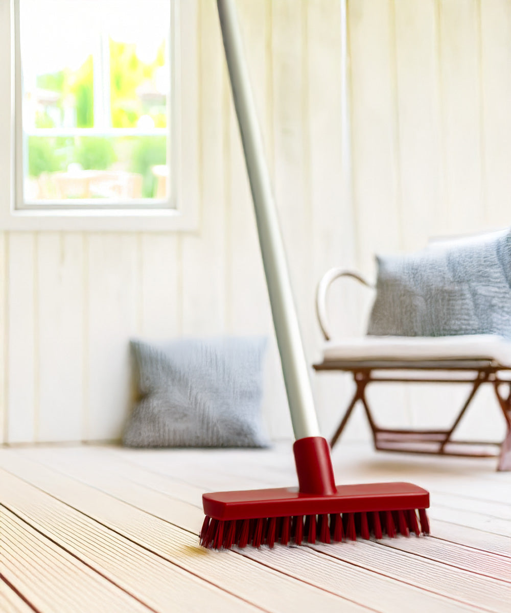 Everyday Deck Scrub Brush 215mm - Red (Stiff) - Polypropylene / 130cm 21.5cm 5.5cm