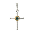 Anhänger 925 Silber Trachtenschmuck Zirkonia dunkelgrün