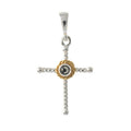Anhänger 925 Silber Trachtenschmuck Zirkonia anthrazit