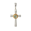 Anhänger 925 Silber Trachtenschmuck Zirkonia hellgrün