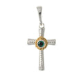 Anhänger 925 Silber Trachtenschmuck Zirkonia dunkelgrün
