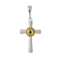 Anhänger 925 Silber Trachtenschmuck Zirkonia gelb