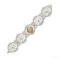 Brosche 925 Silber Trachtenschmuck Zirkonia kristall