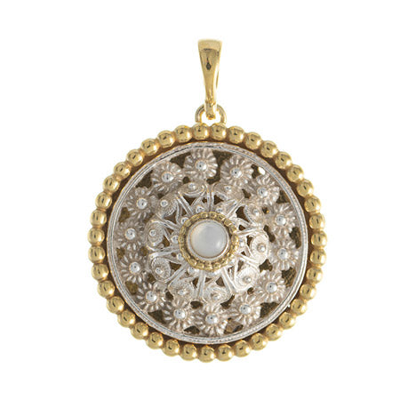 Anhänger 925 Silber Trachtenschmuck Perlmutt