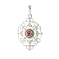 Anhänger 925 Silber Trachtenschmuck Zirkonia pink