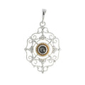 Anhänger 925 Silber Trachtenschmuck Zirkonia anthrazit