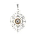 Anhänger 925 Silber Trachtenschmuck Zirkonia kristall