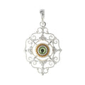 Anhänger 925 Silber Trachtenschmuck Zirkonia hellgrün