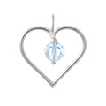 Anhänger 925 Silber Trachtenschmuck Zirkonia hellblau