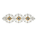 Brosche 925 Silber Trachtenschmuck Zirkonia anthrazit