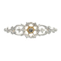 Brosche 925 Silber Trachtenschmuck Zirkonia anthrazit
